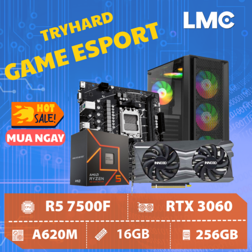 PC EROS DAGGER - Ryzen 5 7500F / RTX 3060 12GB