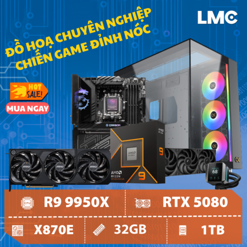 PC HADES TRIDENT - Ryzen 9 9950X / RTX 5080 16GB