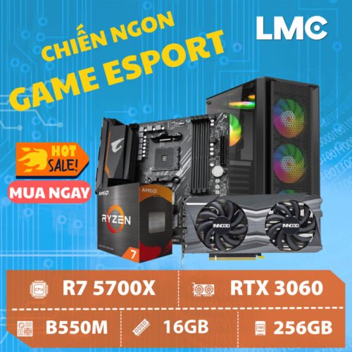 PC HERMES DAGGER - Ryzen 7 5700X / RTX 3060 12GB