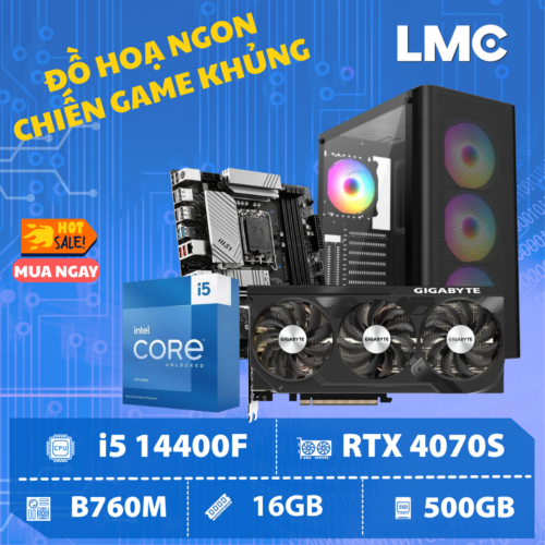 PC MERCURY ARROW - Intel Core i5 14400F / RTX 4070 Super 12GB