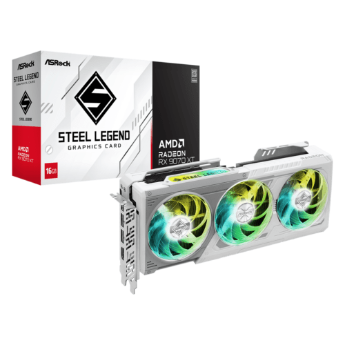 Card màn hình ASROCK Radeon RX 9070 Steel Legend 16GB OC