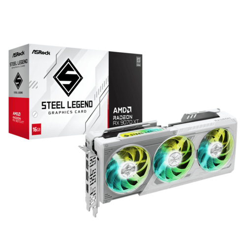 Card màn hình ASROCK Radeon RX 9070 XT Steel Legend 16GB