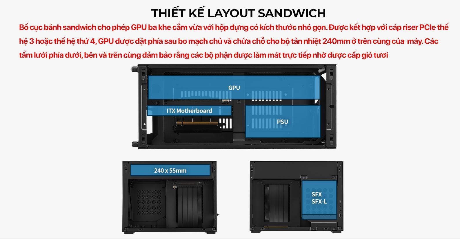 Vỏ Case LIAN-LI A4 H2O Black (Mini Tower/Màu Đen/Kèm sẵn PCIE 4.0)