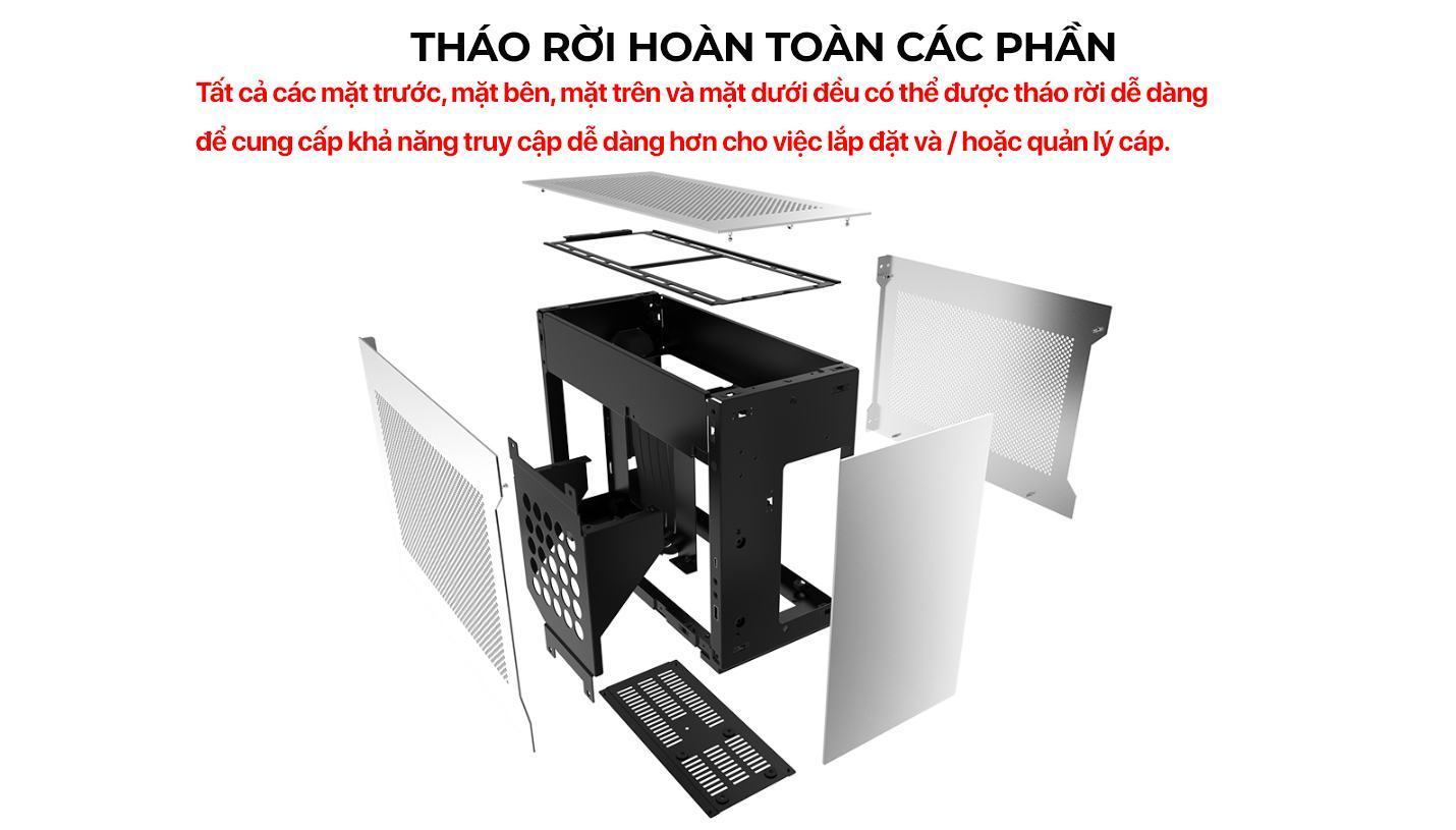 Vỏ Case LIAN-LI A4 H2O Black (Mini Tower/Màu Đen/Kèm sẵn PCIE 4.0)