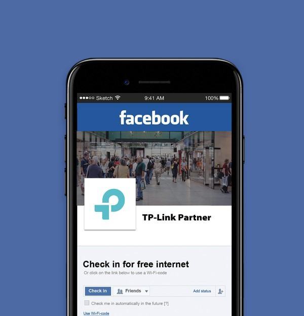 bảo mật facebook trên Access Point Gắn Trần TP-Link EAP225 AC1350Mbps