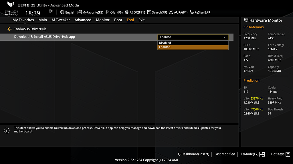 asus-driverhub Mainboard ASUS TUF GAMING X870-PLUS WIFI 7