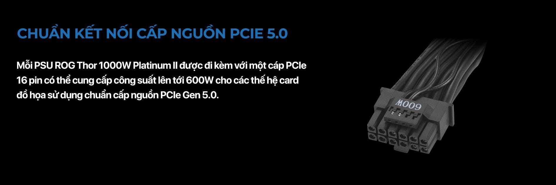 Nguồn ASUS ROG THOR - 1000P2 Gaming Platinum - 1000W ( Màu Đen/80 Plus Platinum / Full Modular) 