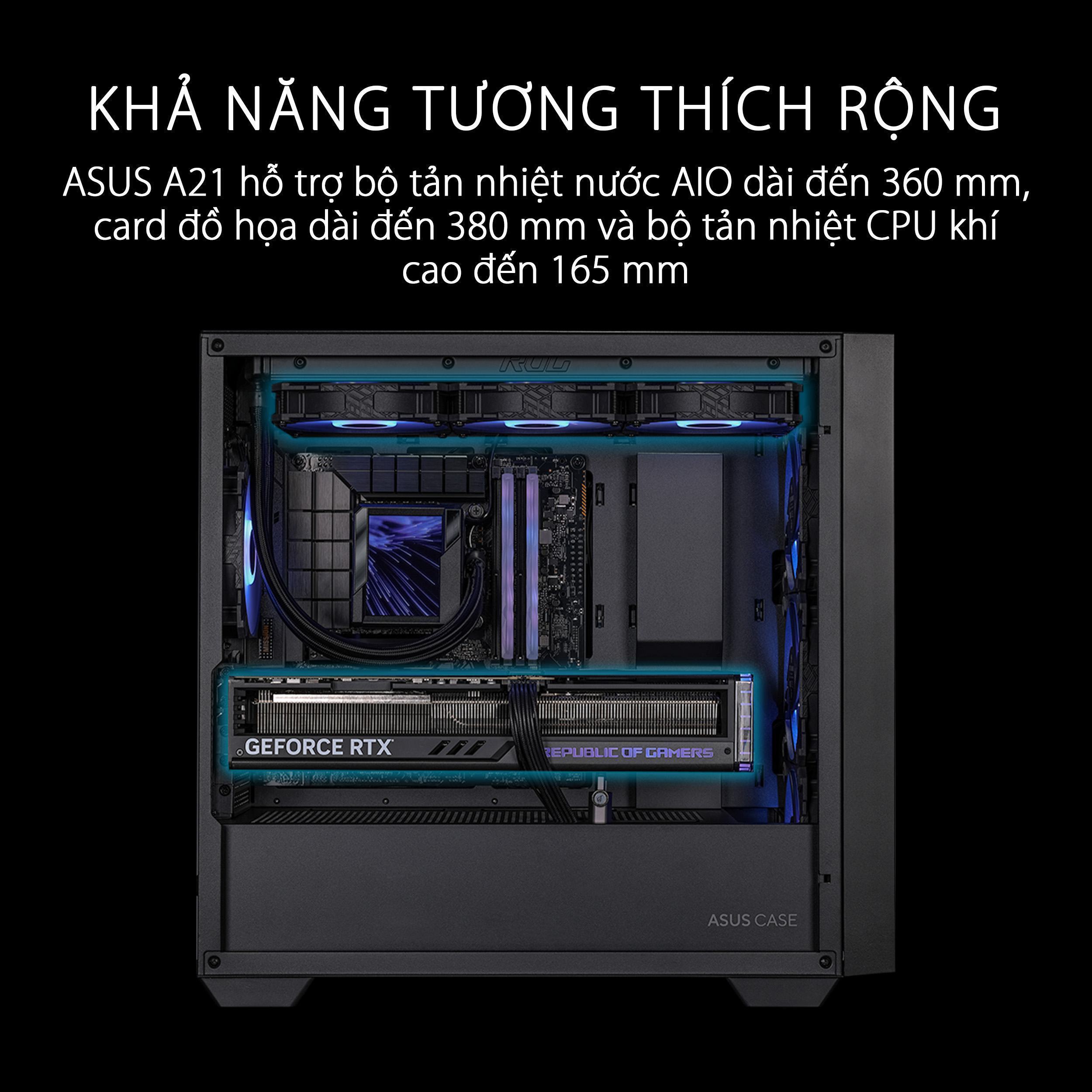 Vỏ Case ASUS A21 BLK (Mid Tower / Màu Đen )