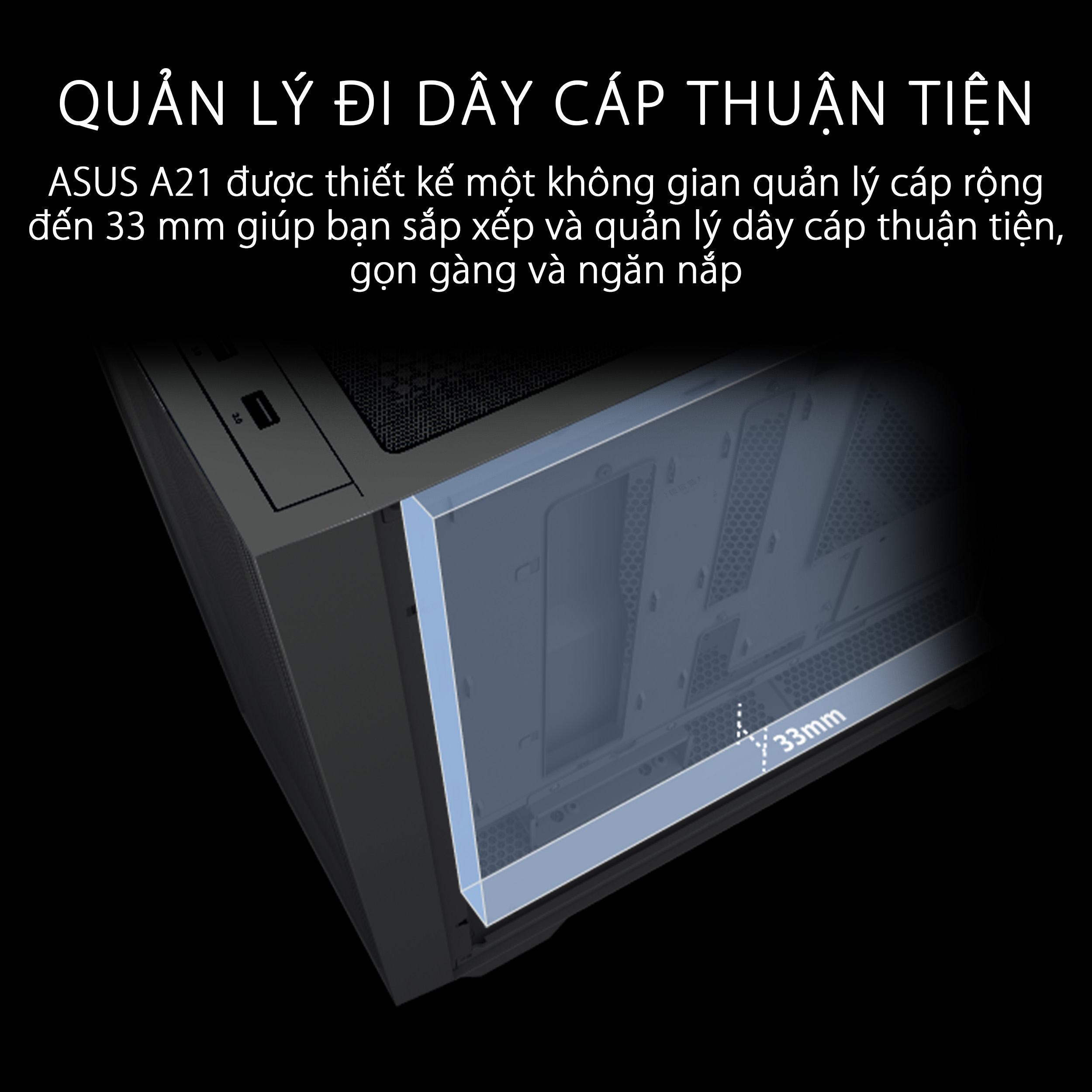 Vỏ Case ASUS A21 BLK (Mid Tower / Màu Đen )