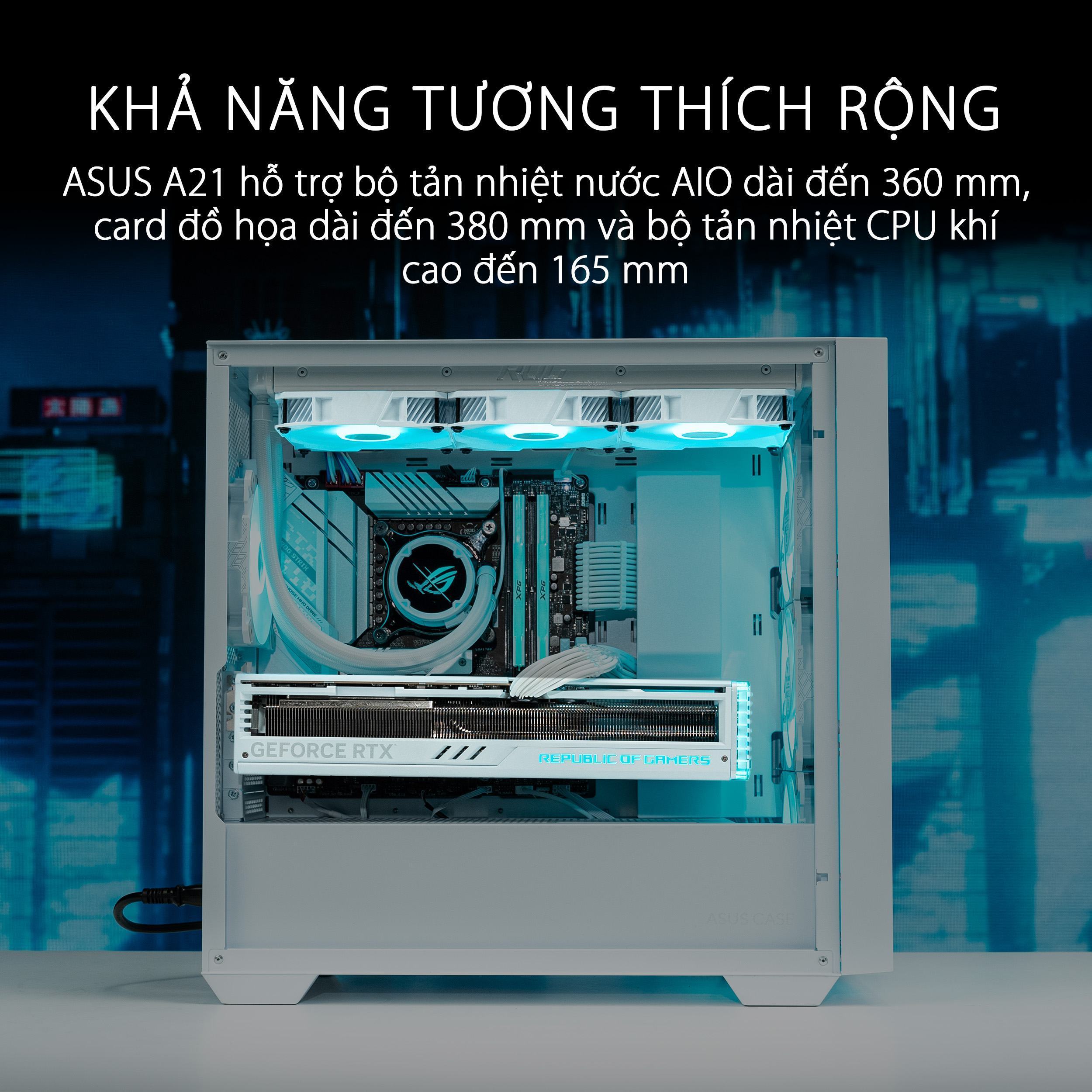 Vỏ Case ASUS A21 WHT (Mid Tower / Màu Trắng)