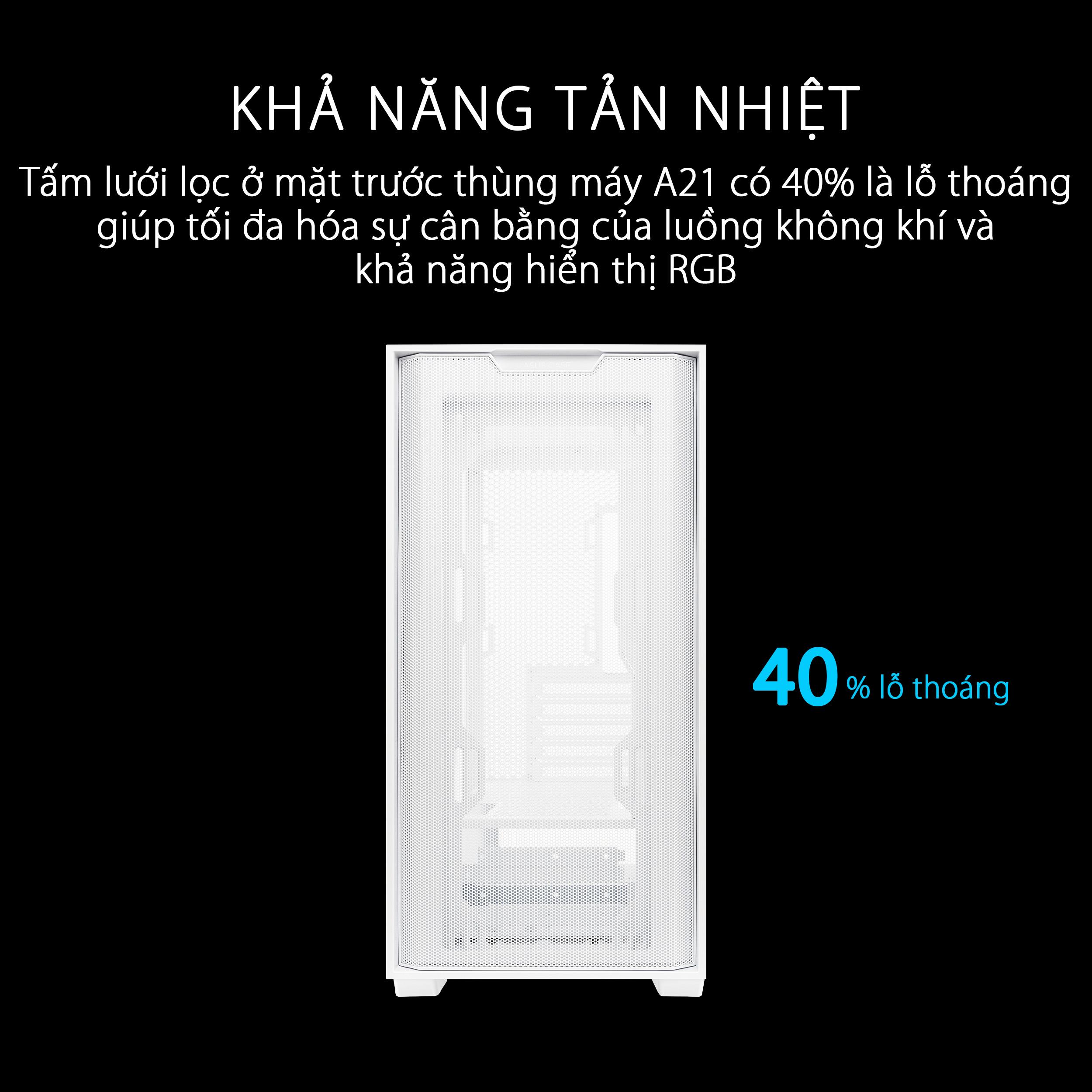 Vỏ Case ASUS A21 WHT (Mid Tower / Màu Trắng)