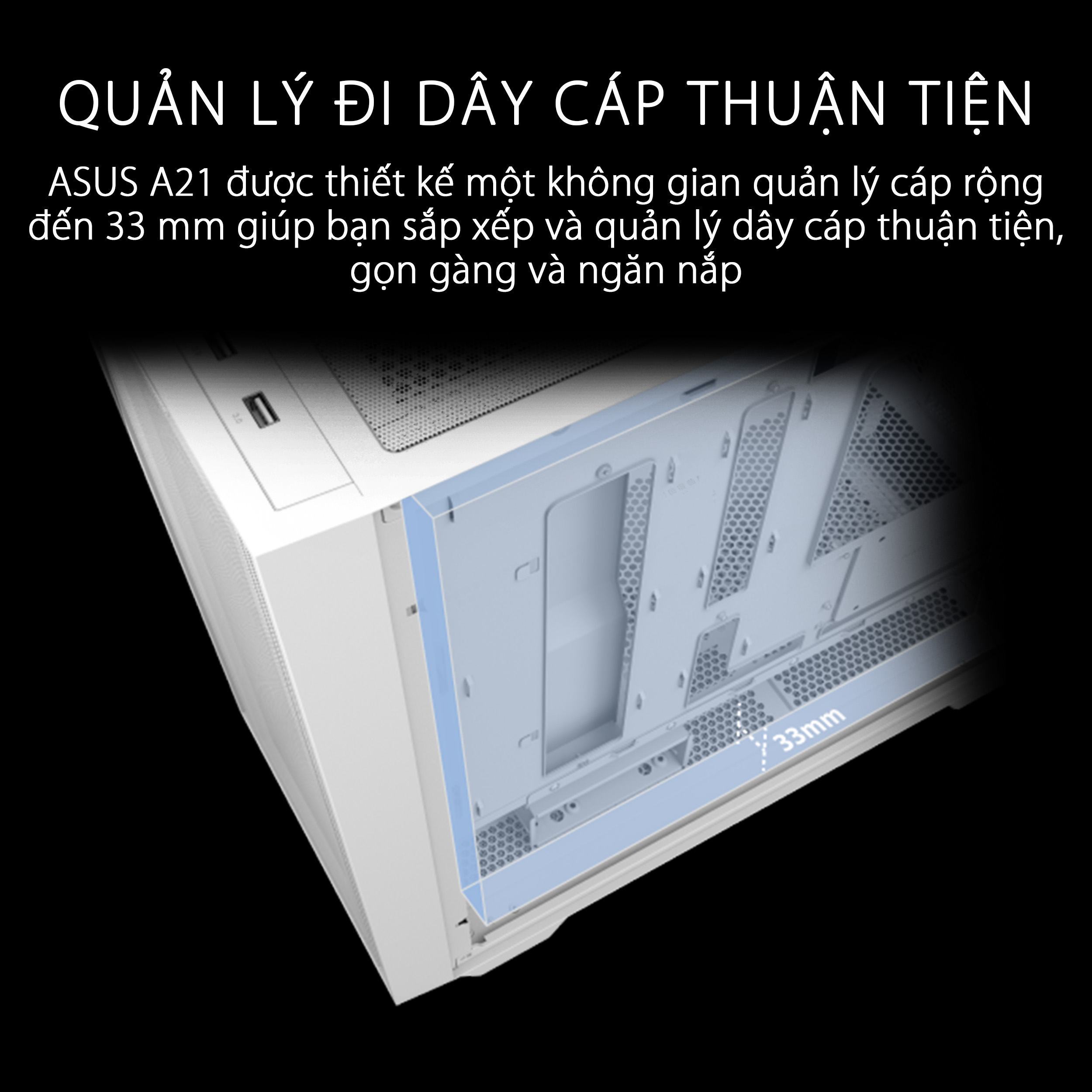 Vỏ Case ASUS A21 WHT (Mid Tower / Màu Trắng)