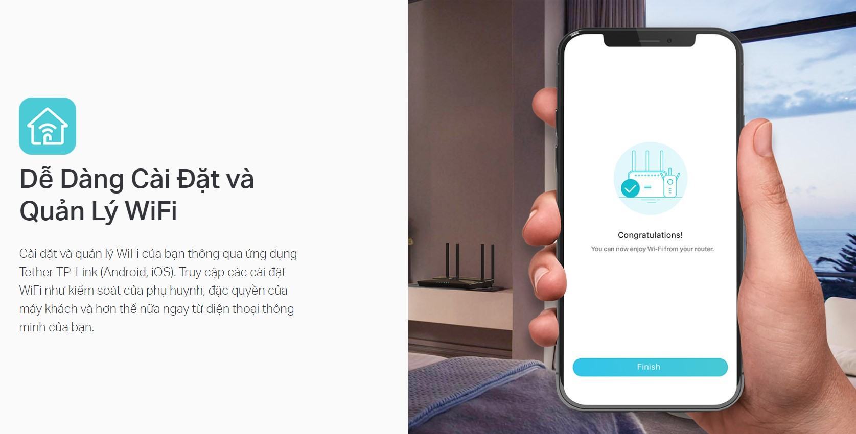 Bộ phát wifi 6 TP-Link Archer AX12 Wireless AX1500