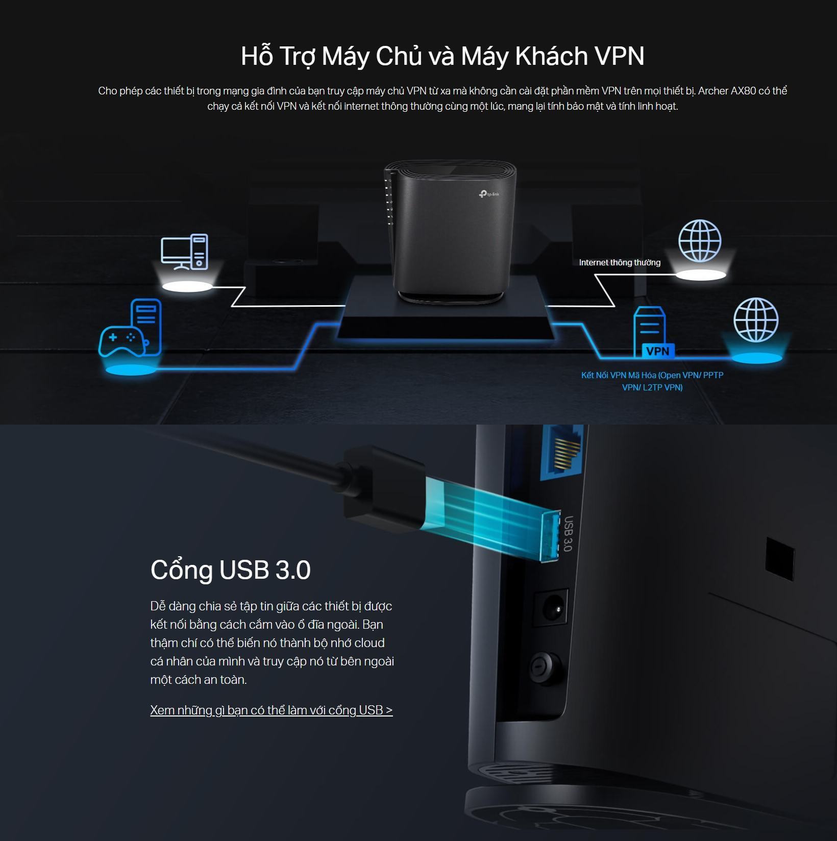 ax80-10 Bộ phát wifi Mesh Tp-Link Archer AX80 Wireless AC6000, 8 Luồng với Cổng 2.5G