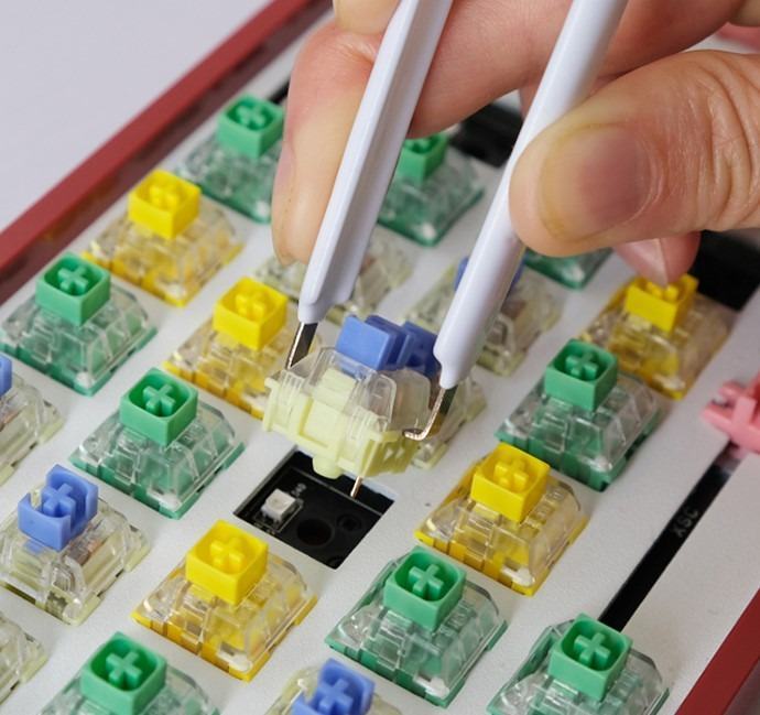 Bàn phím AKKO 3098B Multi-modes Blue on White 4