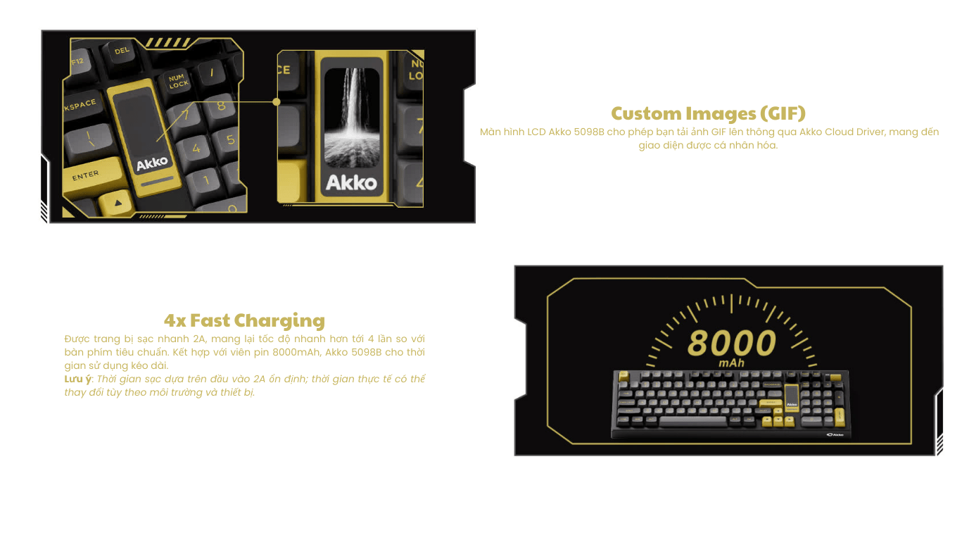 Bàn phím AKKO 5098B Black & Gold 4