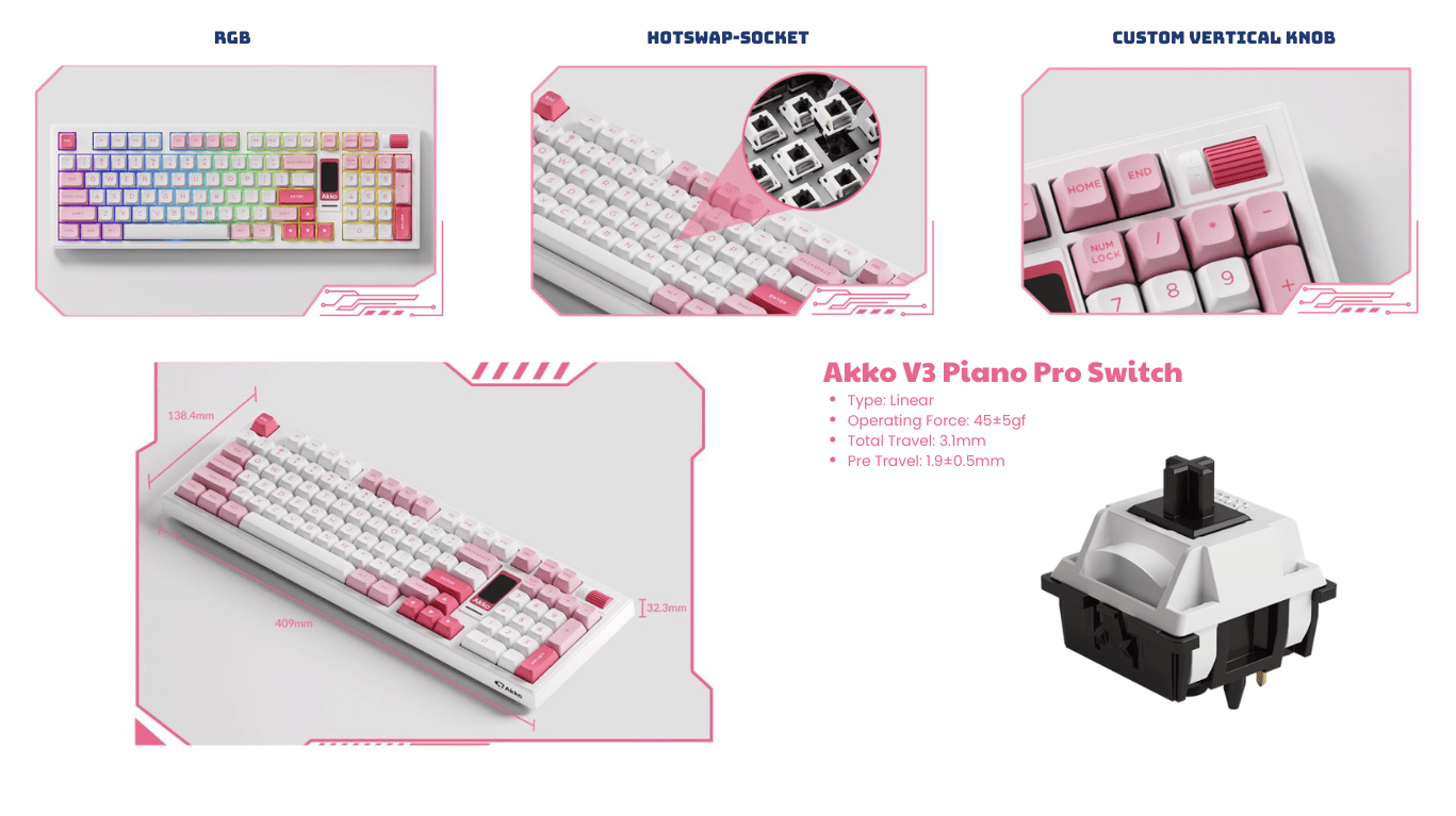 Bàn phím AKKO 5098B Prunus Lannesiana 5