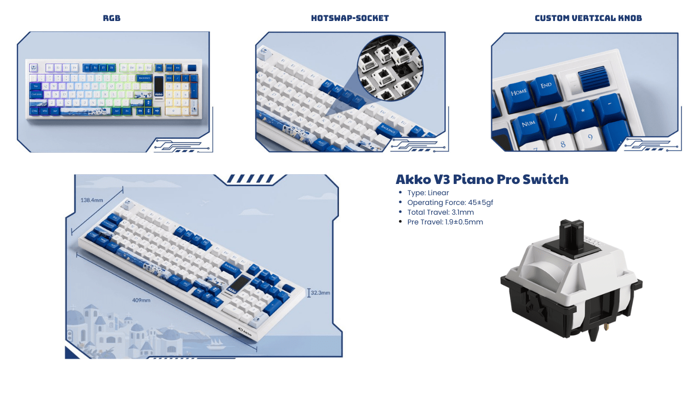 Bàn phím AKKO 5098B Santorini 6