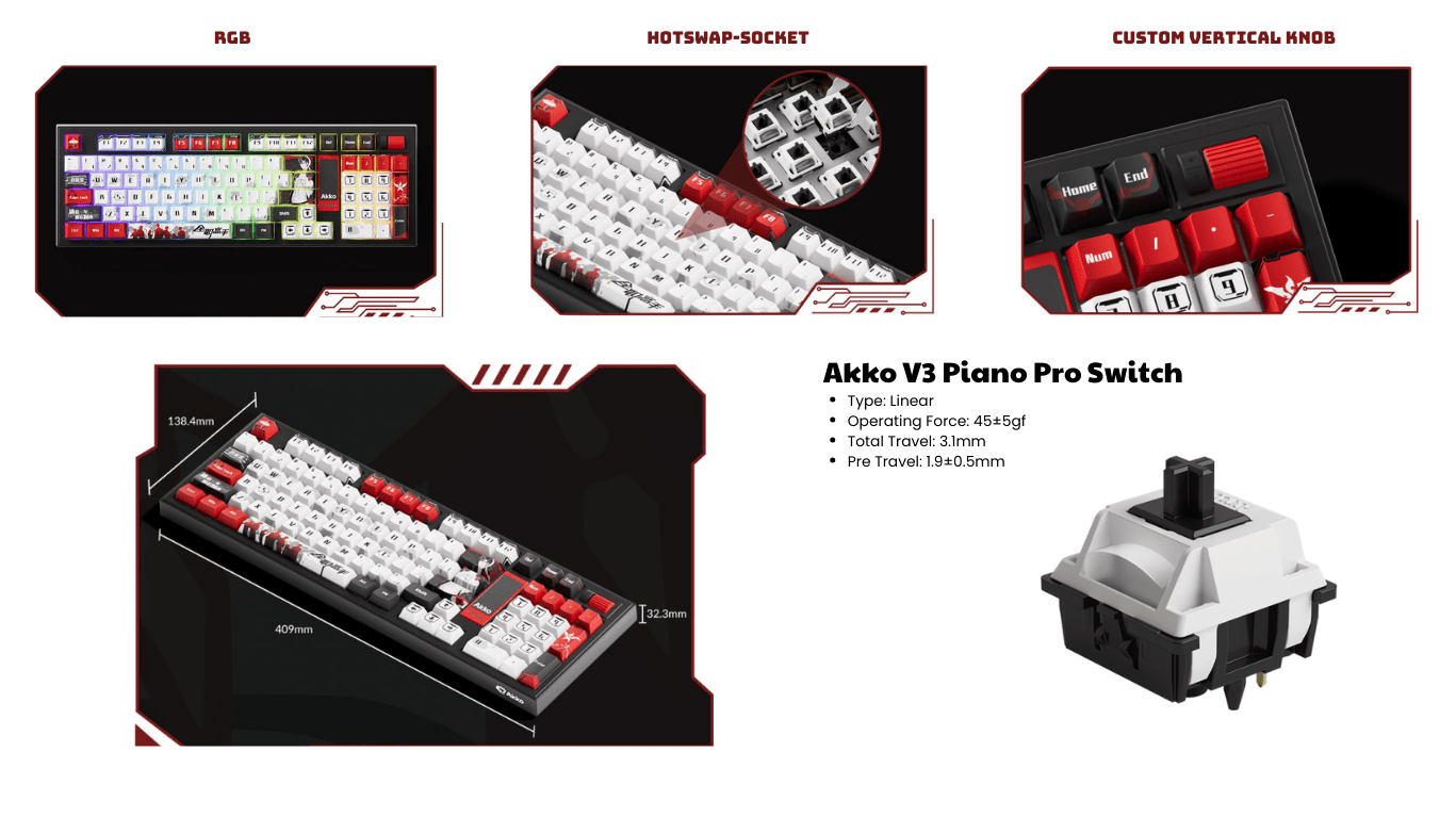 Bàn phím AKKO 5098B The King’s Avatar Ye Xiu 5