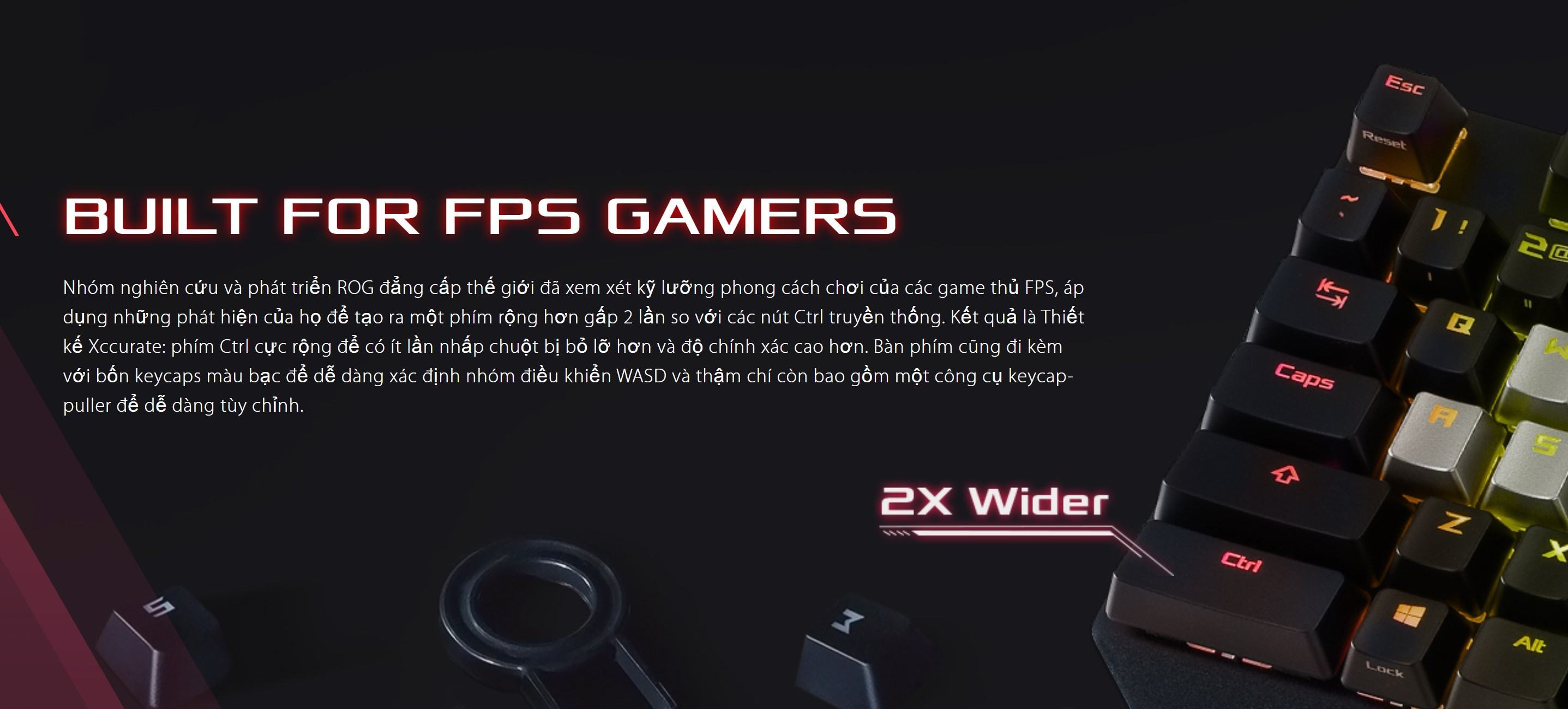 Bàn phím cơ Asus ROG Strix Scope Deluxe (RGB/USB/Red sw)