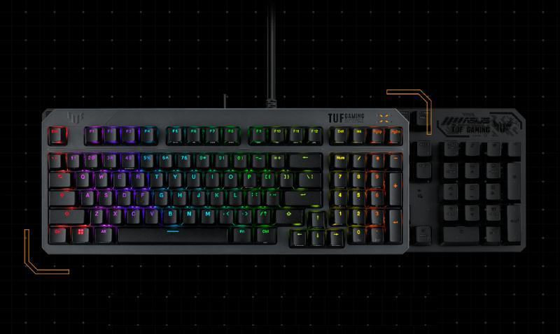 Bàn phím cơ Asus TUF K3 Gen II Black (USB/Optical Red Switch/ABS/RGB)  2