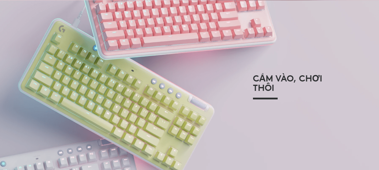 Bàn phím cơ có dây Logitech G713 RGB TKL Off White Tactile (920-010427) 4
