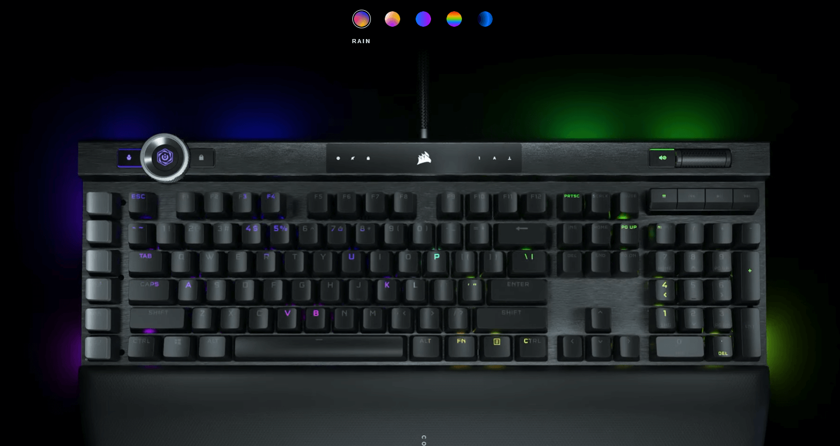 Bàn phím cơ Corsair K100 RGB Midnight Gold Optical sw (USB) (CH-912A21A-NA) 2