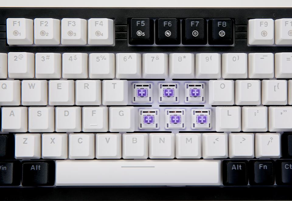 Bàn phím cơ DAREU EK75 Full white _Dream switch 5