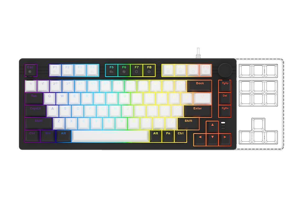 Bàn phím cơ DAREU EK75 Full white _Firefly switch 2