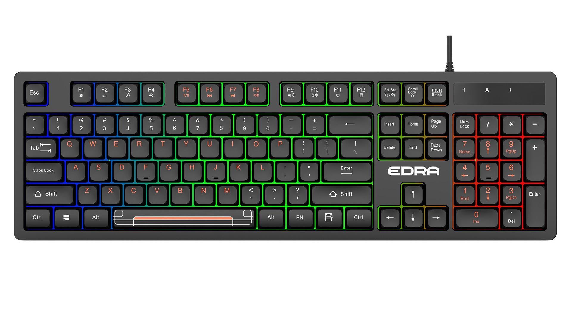 Bàn phím có dây Edra EK506 (Màu Trắng) 2