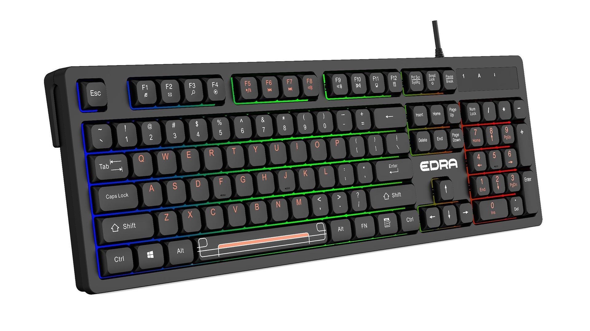 Bàn phím có dây Edra EK506 (Màu Trắng) 3