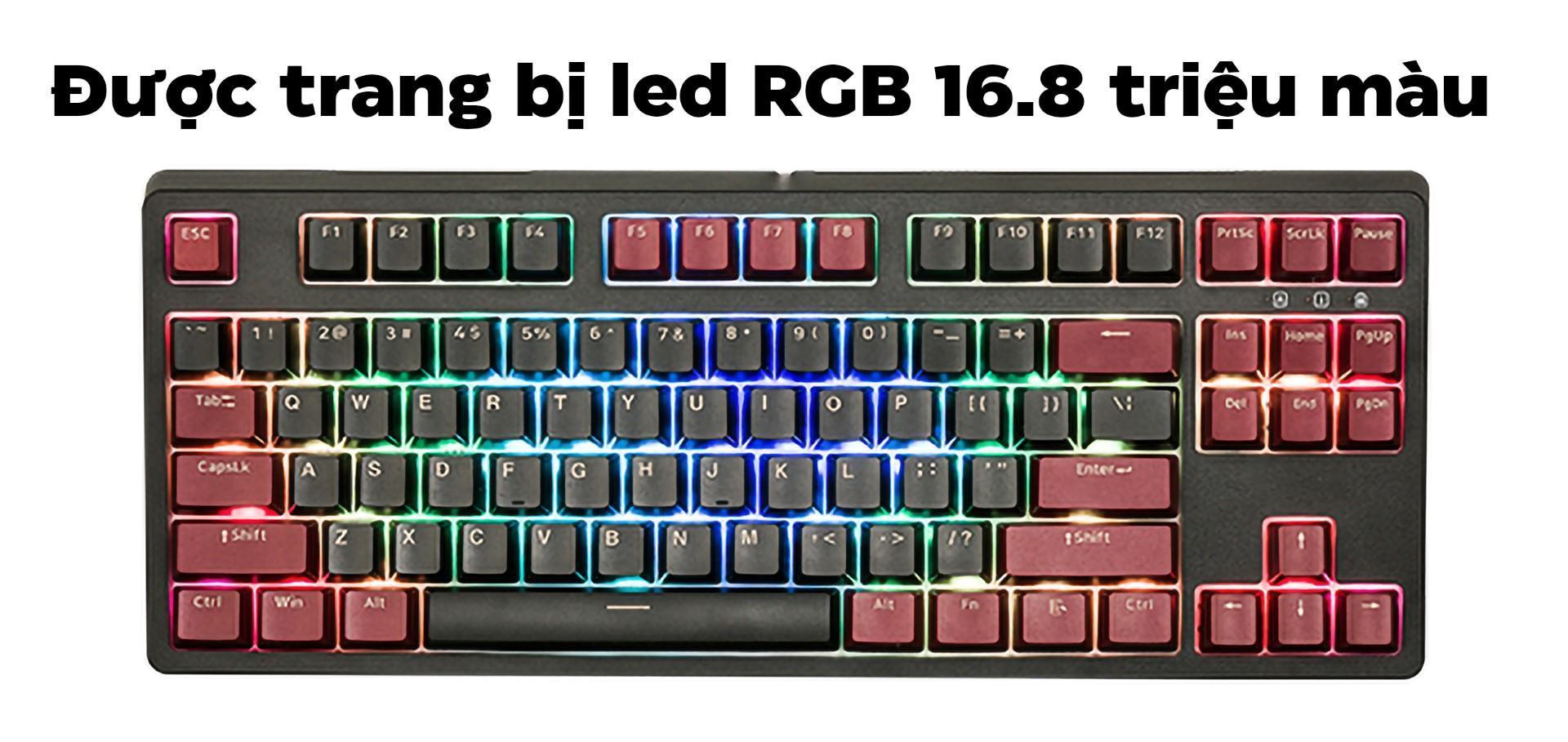 Bàn phím cơ Edra EK387 RGB Dark Warrior