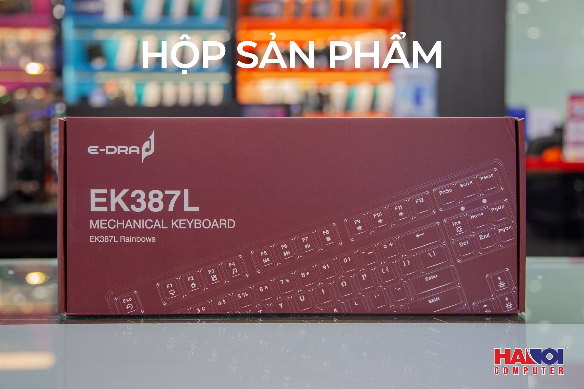 Bàn phím cơ Edra EK387L màu đen