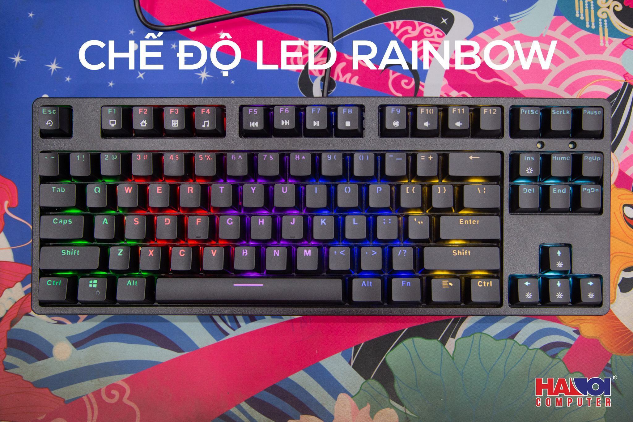 Bàn phím cơ Edra EK387L màu đen