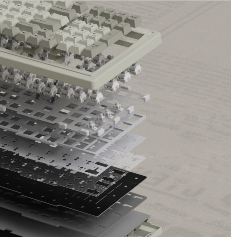 Bàn phím cơ FL-Esports OG98 Classic White 3 mode Kailh Coolmint V2 switch Led RGB 5