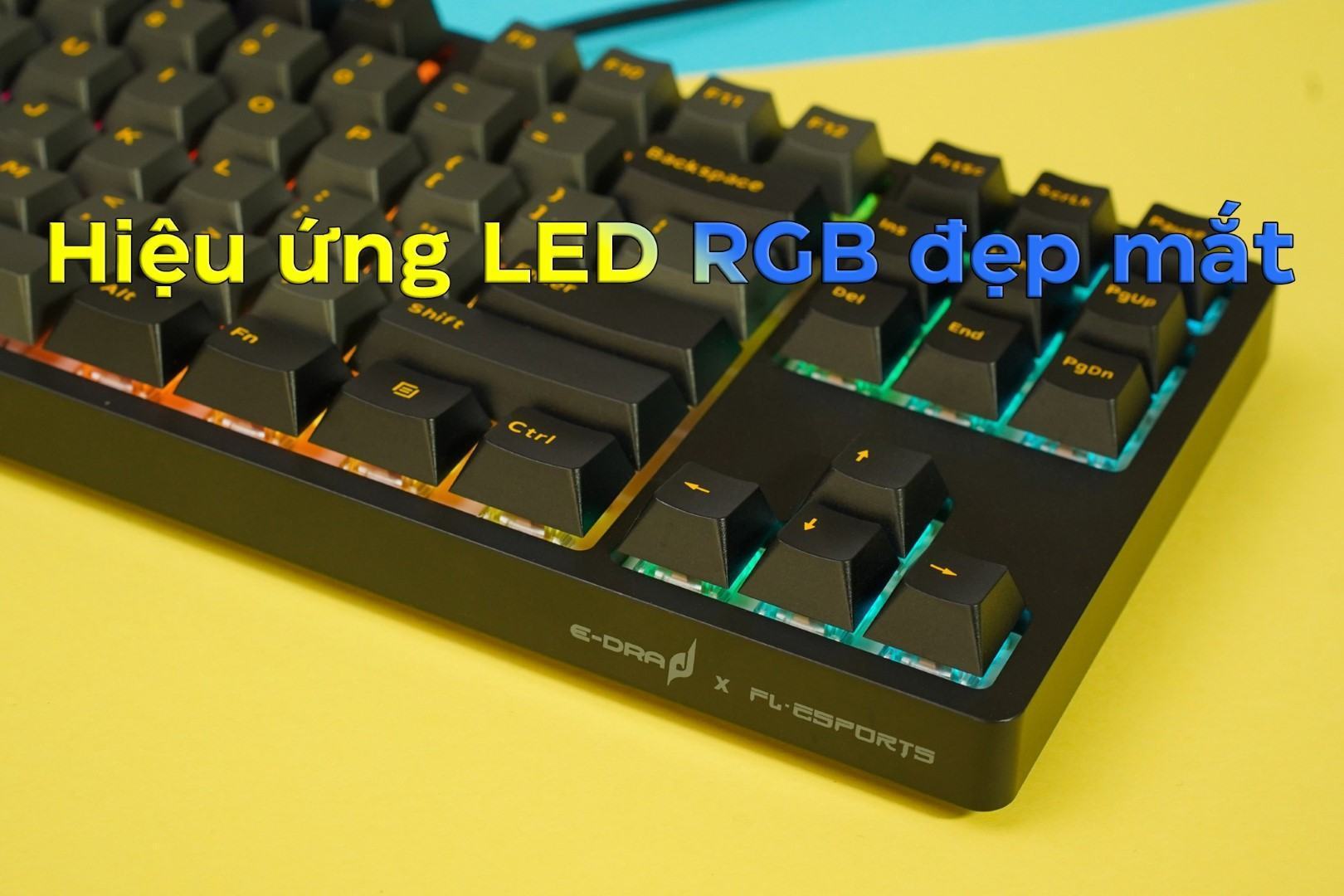 Bàn phím cơ game Edra EK387FL RGB Polar night