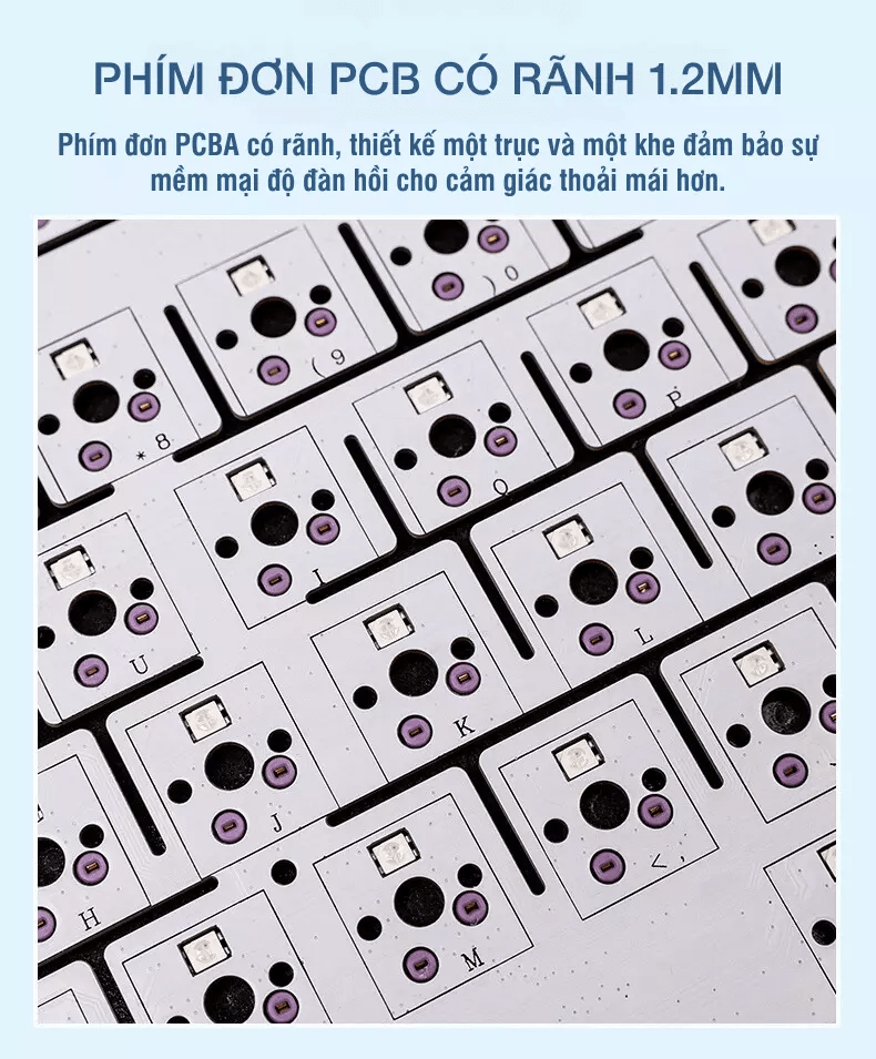 Bàn phím cơ gaming AULA F75 (3 Mode/Xám + Đen Gradient/Rgb/Reaper switch) 8