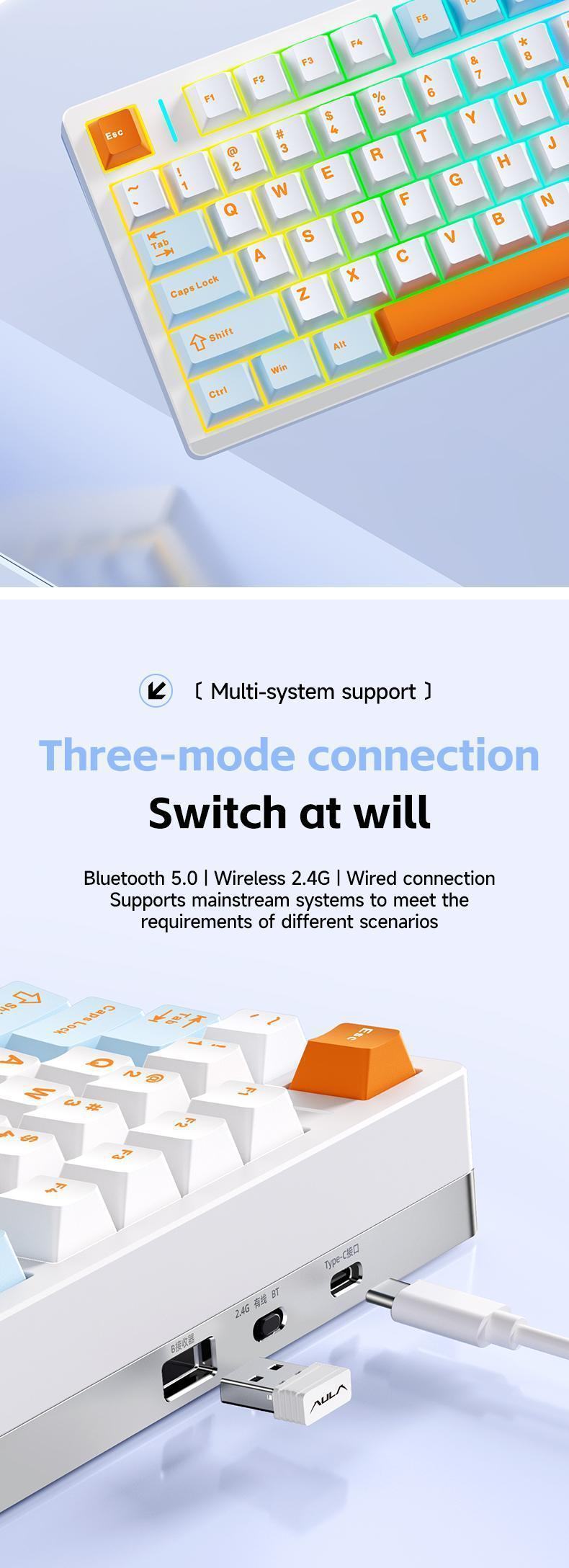 Bàn phím cơ gaming AULA M75 10