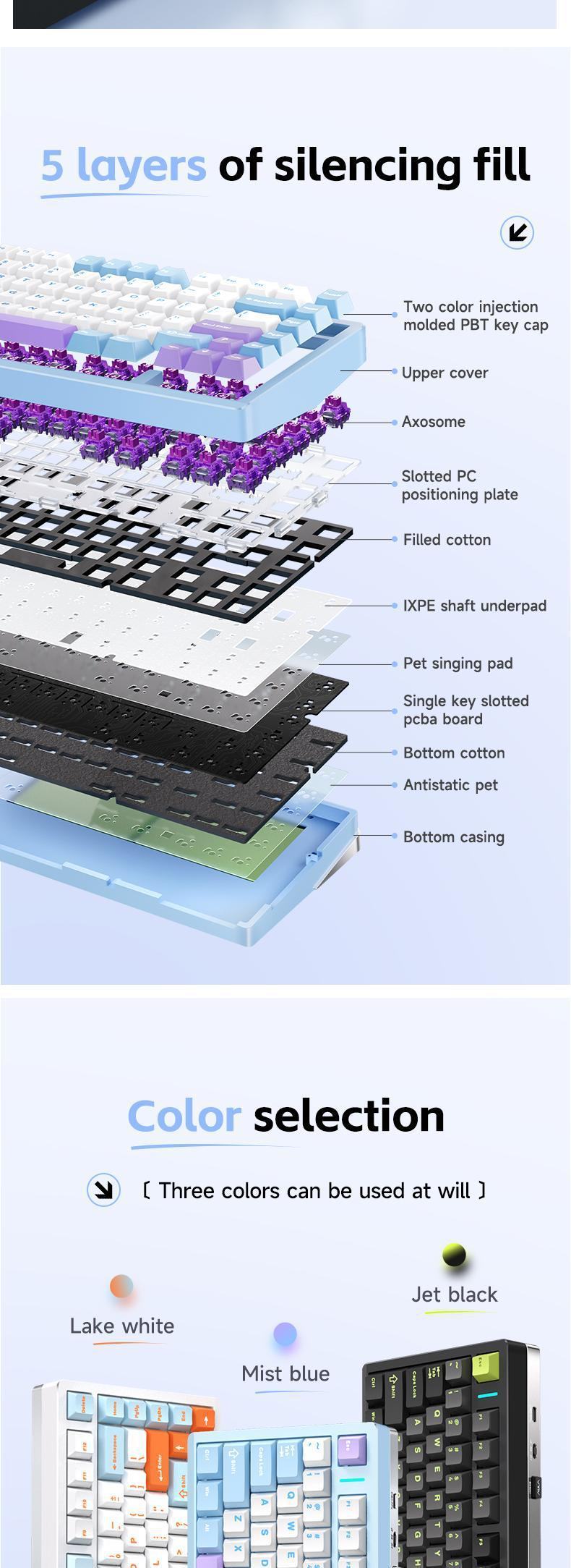 Bàn phím cơ gaming AULA M75 6