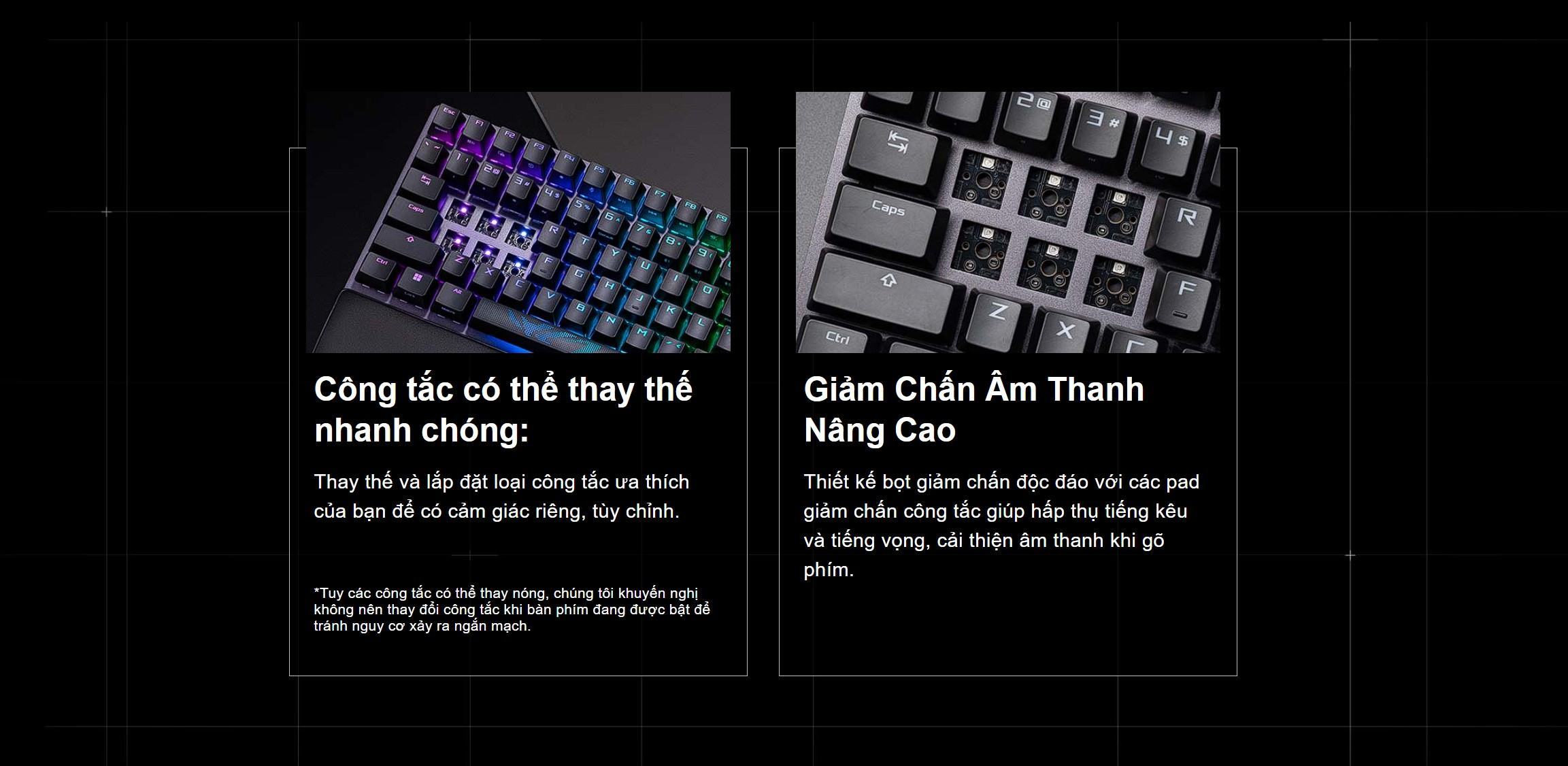 Bàn Phím Cơ Gaming không dây Asus ROG Strix Scope II 96 Wireless NXSW/US/ABS 90MP037A-BKUA00