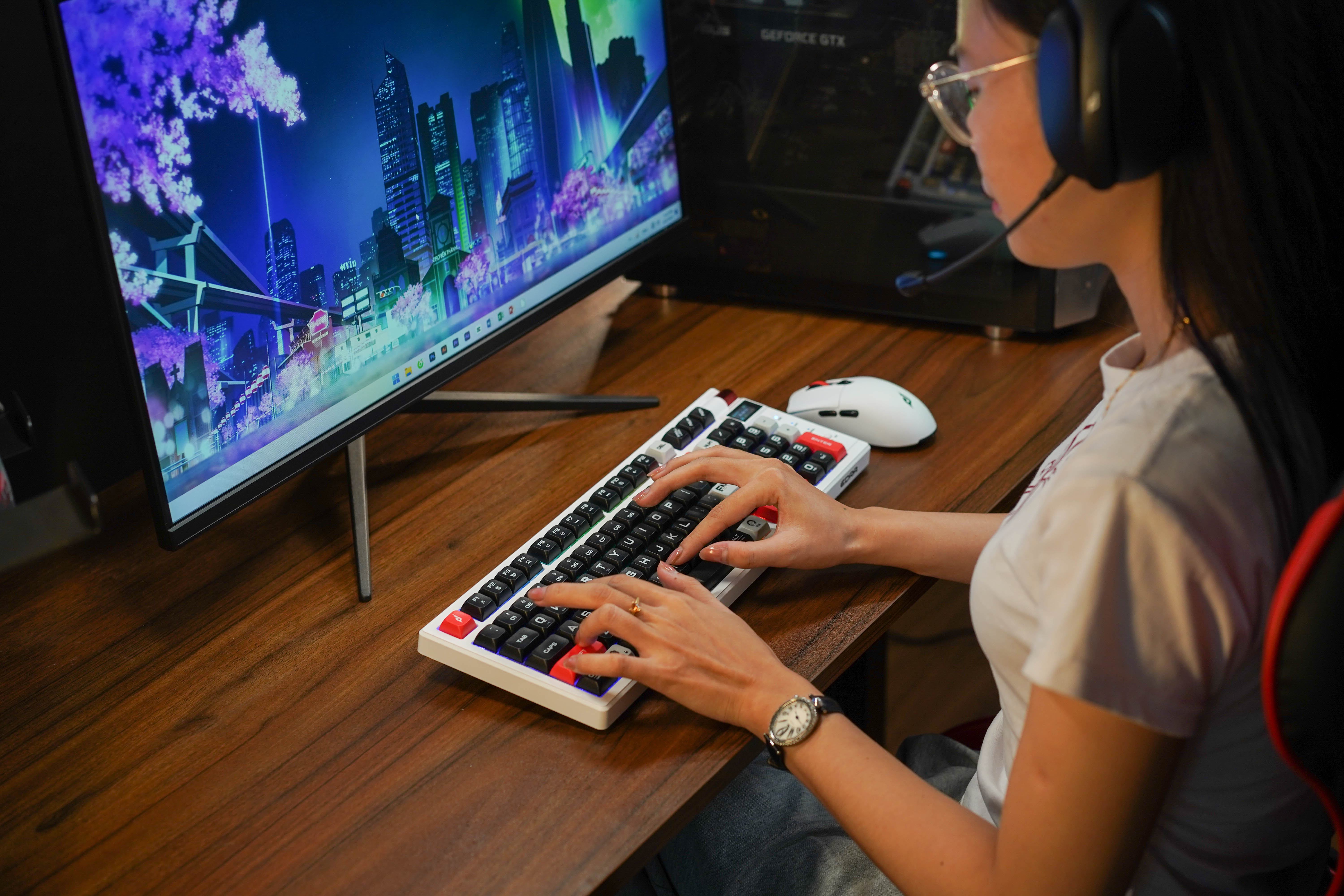 Bàn phím cơ không dây EDRA EK398 Pro (3 Mode/ABS/Edra Red Switch/RGB) ảnh 3