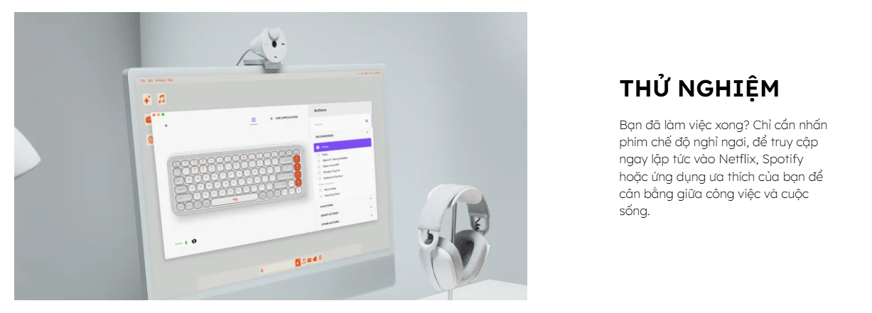 Bàn phím cơ không dây Logitech POP ICON Keys màu Tím 5