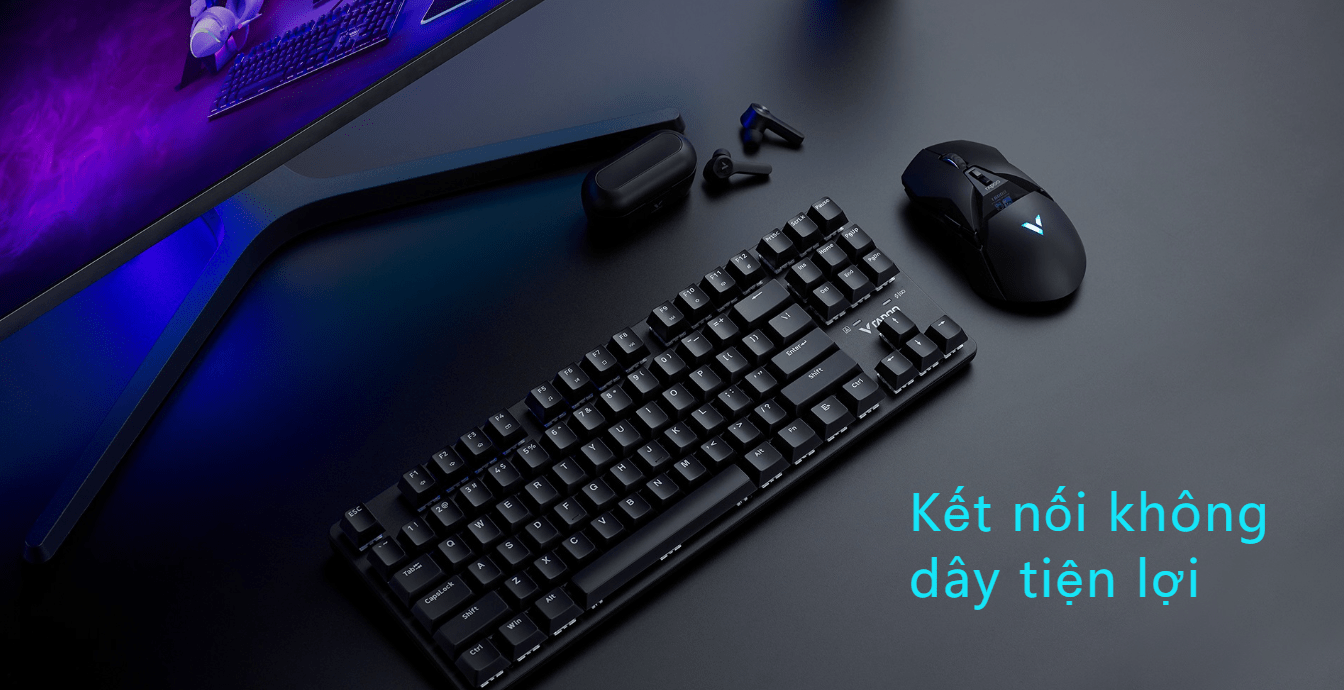 Bàn phím cơ không dây Rapoo V500 PRO-87 TKL Blue Switch (Không Led) 2