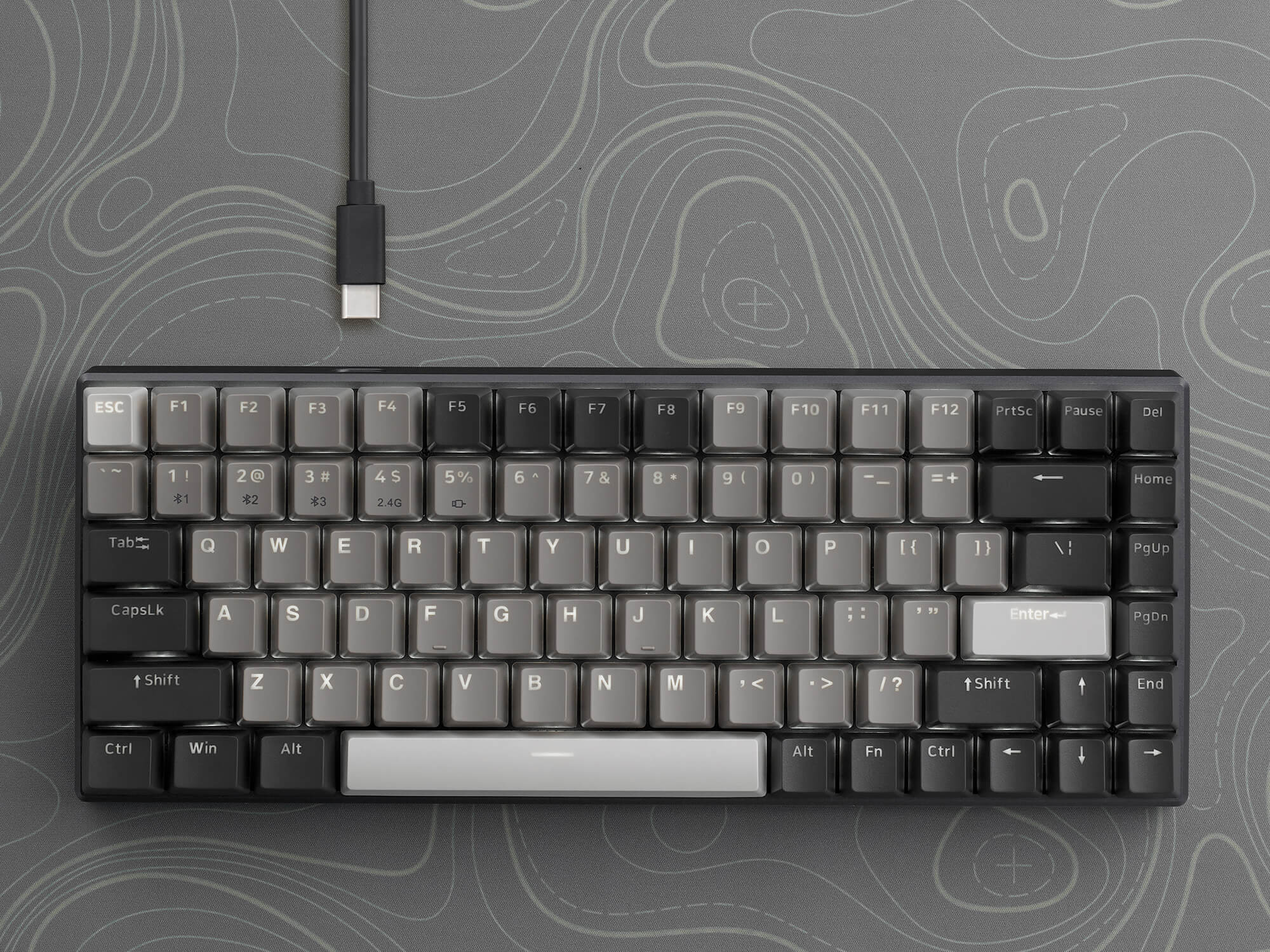 Bàn phím cơ không dây Rapoo V700-A8 Multimode White Grey 2