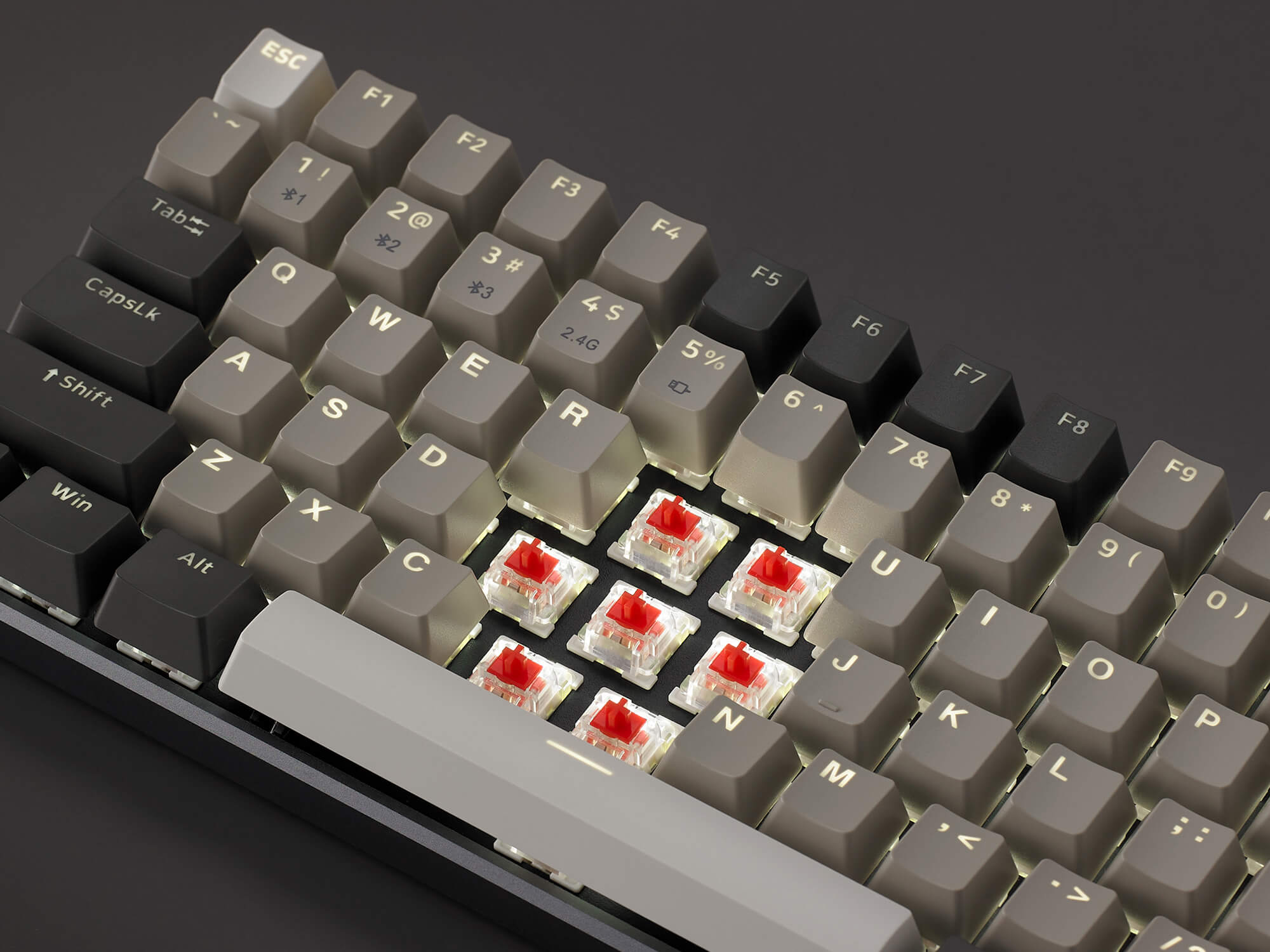 Bàn phím cơ không dây Rapoo V700-A8 Multimode White Grey 5