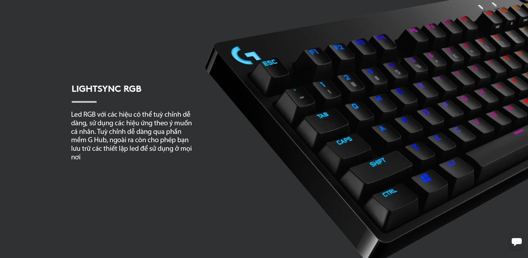 Bàn phím cơ Logitech G Pro X RGB Lightsync (USB/Blue Clicky sw/đen) 4