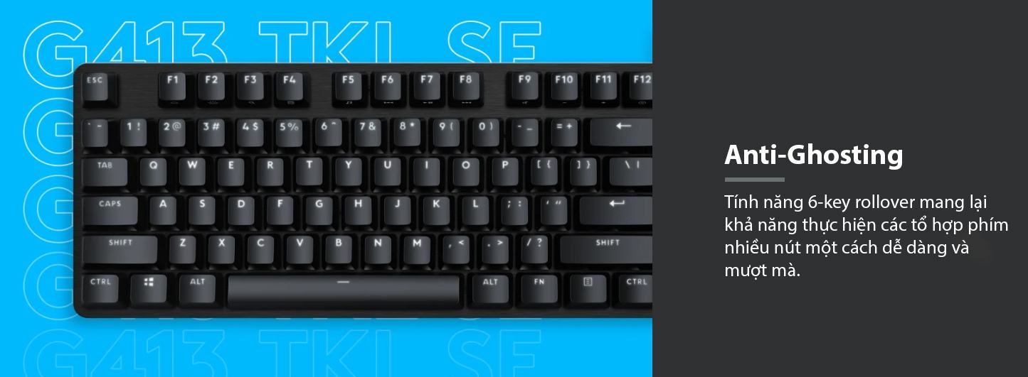 Bàn phím cơ Logitech G413 SE TKL Tactile sw (USB/PBT) 5