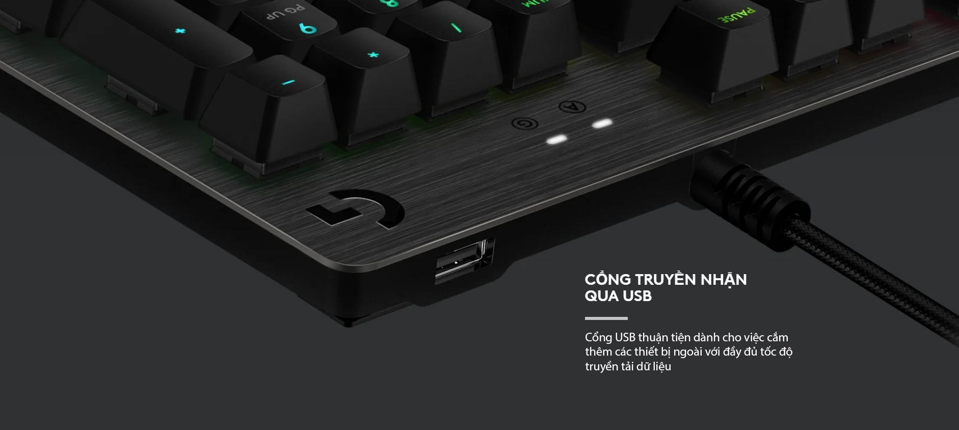 Bàn phím cơ Logitech G512 Lightsync RGB Clicky (USB/GX Blue) 6