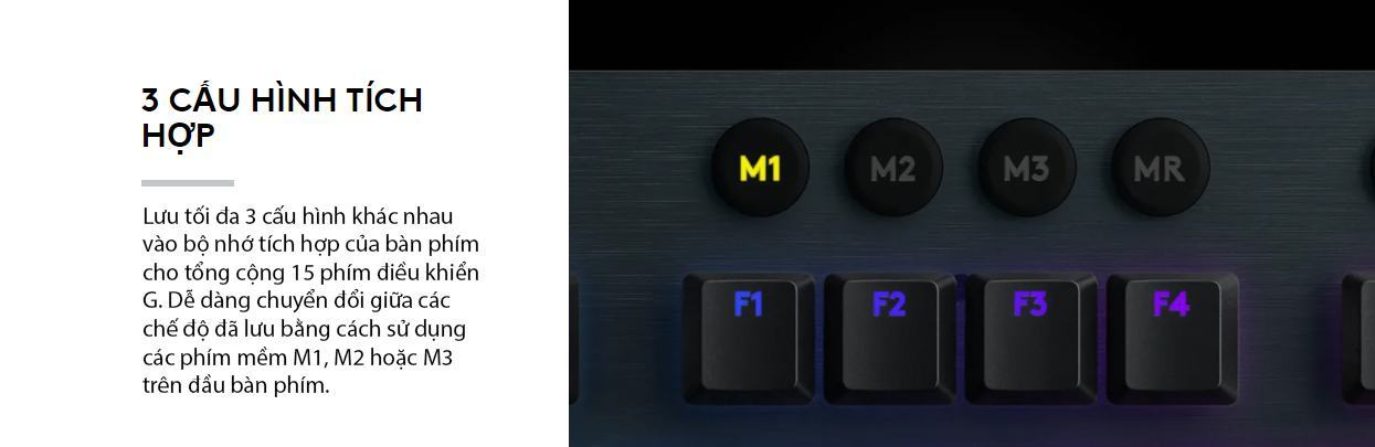 Bàn phím cơ Logitech G813 Lightsync RGB GL Clicky (USB) 6