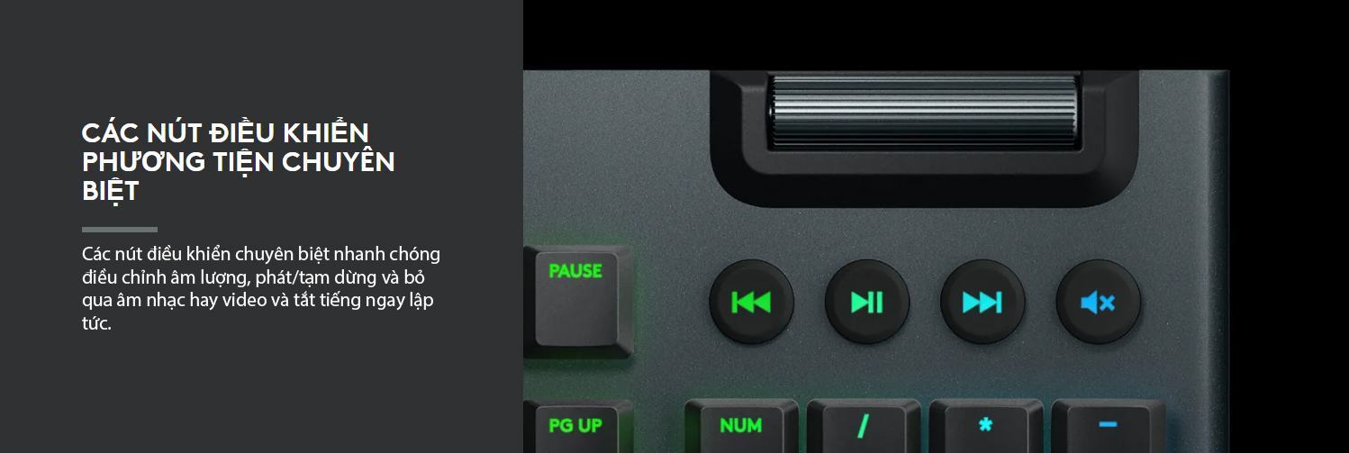 Bàn phím cơ Logitech G813 Lightsync RGB GL Clicky (USB) 9